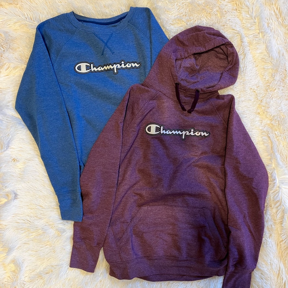 Champion hoodie and crewneck set